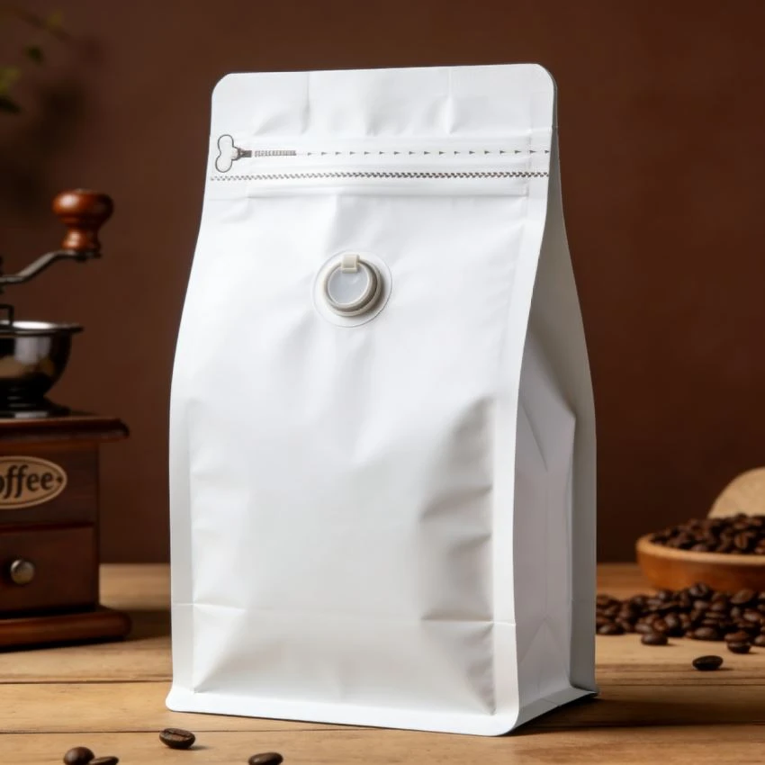 Flat Bottom Coffee Bag With Valve Flat Bottom Coffee Bag With Valve